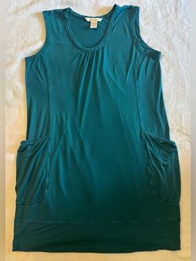 Sundance Teal Sleeveless Tunic with Side Pockets